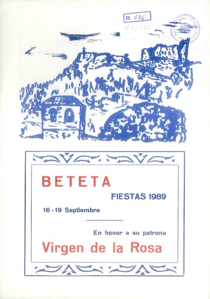 Fiestas patronales en honor a Nuestra Señora de la Rosa 1989 Beteta